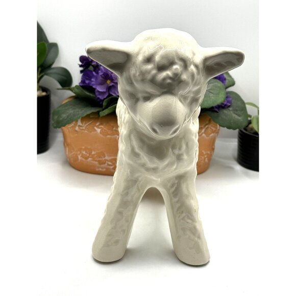 Vintage MCM Ceramic Baby Lamb Planter - Picture 3 of 8